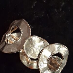 Chico's Chunky Silver Textured Expandable Bracelet